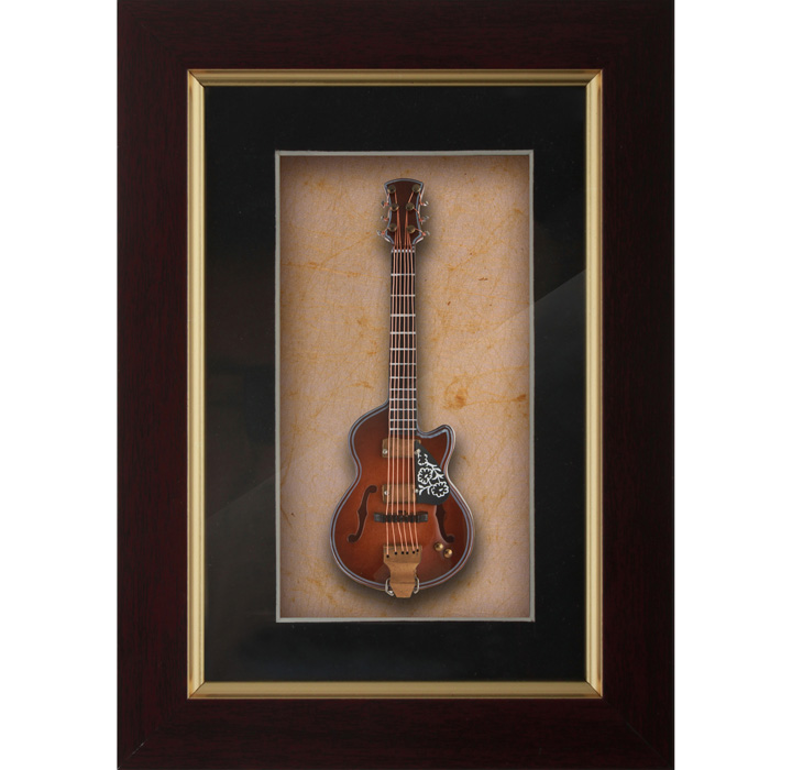 Miniature Brown Guitar Decorative frames-DFEG